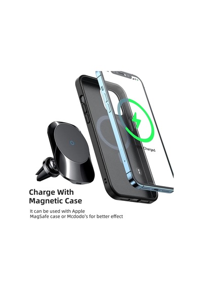 Ch-7071 İphone Uyumlu 12 Ve 13 Serisi 15w Hızlı Kablosuz Şarjlı Araç Telefon Tutucu Siyah 2 Mixed