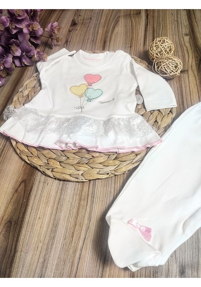 Tomuycuk 10'lu Hastane Çıkışı %100 Pamuklu Özel Tasarım Nakışlı Kız Bebek Yenidoğan Ekru Mevsimlik Hediyelik Zbn15283 Ekru