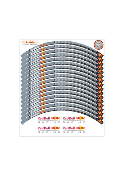 Motosiklet Jant Şeridi Redbull Tasarımlı 3 Nötr