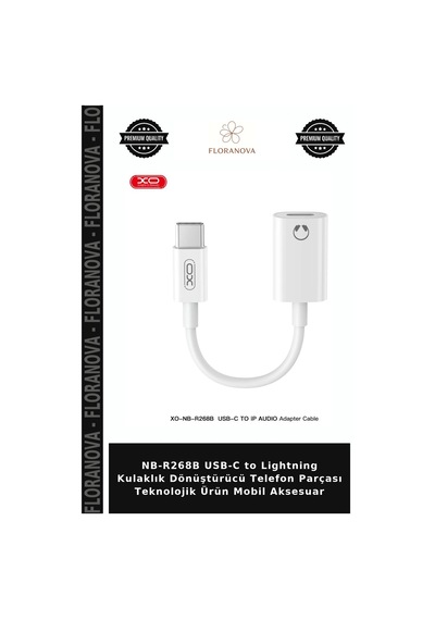 Nb-r268b Usb-c To Lightning Kulaklık Dönüştürücü Telefon Parçası Teknolojik Ürün Mobil Aksesuar