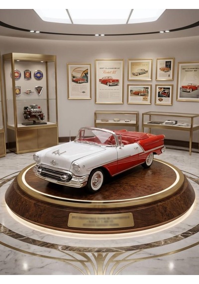 Welly 1:24 Ölçekli Lisanslı Orjinal 1955 Oldsmobile Super 88 Kapıları Açılabilir Model Oyuncak Araba