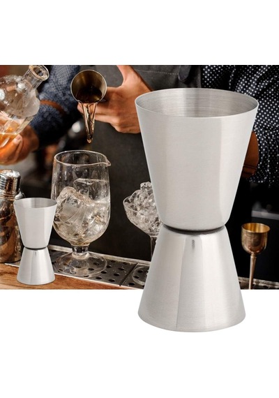 Jingyi Kokteyl Jigger, 20/40 Ml Paslanmaz Çelik Kokteyl Jigger Çift Kafa Ölçüm Kabı Ons Alkol Ölçüm Kabı Diğer