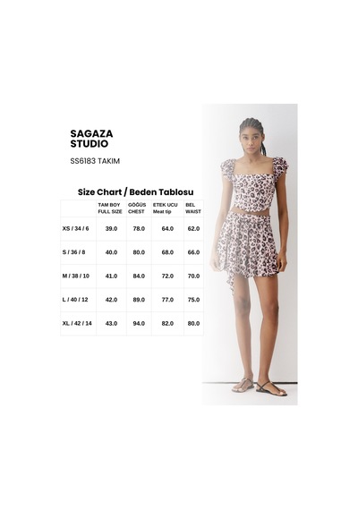 Sagaza Studio Ss6183 Bonnie Takım Leopar