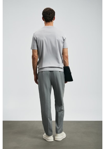 Lufian Erkek Roland Basic T-shirt 112020058 Gri Gri