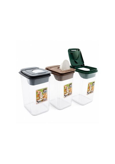 Qlux L-00993 No-3 Freshmax Renkli Erzak Kabı - Şeffaf Plastik 2800 Ml- 18'li Paket Diğer