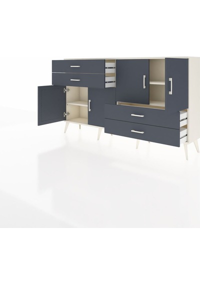Arges Konsol 3 Raflı 4 Çekmeceli 4 Kapaklı 176x30x99 Aytaşı-antrasit Antrasıt/antrasıt - Aytası Arges Konsol 3 Raflı 4 Çekmeceli 4 Kapaklı 176x30x99 Aytaşı-antrasit Antrasıt/antrasıt - Aytası