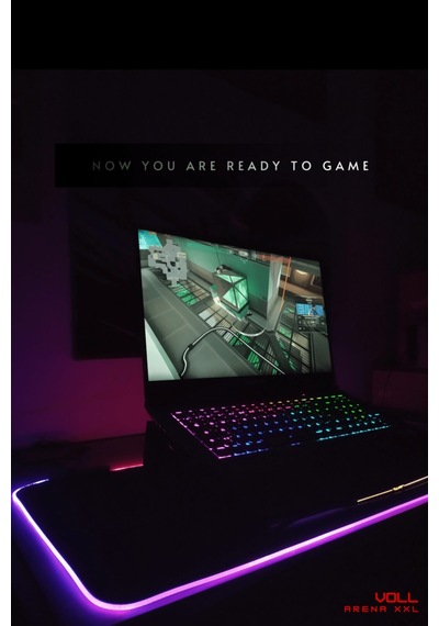 Voll Arena Kalın Rgb Siyah 800 X 300 Mm Gaming Oyuncu Gamer Mousepad - Parlak 13 Mod