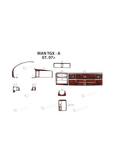 Man Tgx-torpido Kaplama 2007 22 Parça Maun