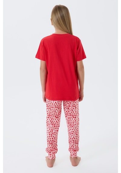 Arnetta Kız Çocuk Kırmızı Pijama Takım Kırmızı