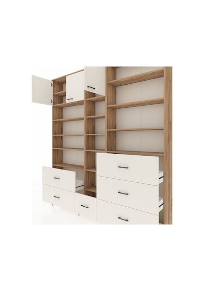 Arges Dolap 17 Raflı 6 Çekmeceli 3 Kapaklı 220x30x243 Çam-aytaşı/aytaşı Aytası/aytası Arges Dolap 17 Raflı 6 Çekmeceli 3 Kapaklı 220x30x243 Çam-aytaşı/aytaşı Aytası/aytası