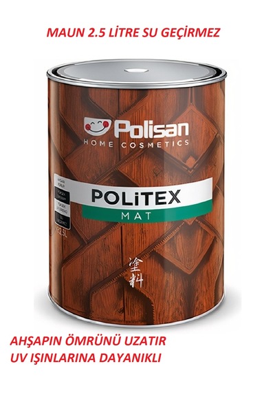 Polisan Politex Lüx Vernik Maun Mat Su Geçirmez Vernik 2,5 Litre