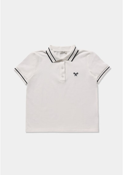 Colin's Colins Regular Fit Polo Yaka Nakışlı Kadın Beyaz Kısa Kol Tişört Cl1080075 Q1.v2 Ofw Colin's Colins Regular Fit Polo Yaka Nakışlı Kadın Beyaz Kısa Kol Tişört Cl1080075 Q1.v2 Ofw