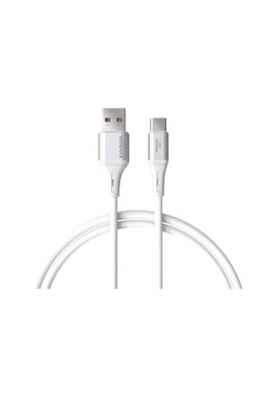 Usb A-type C Şarj Kablosu, 3.1a Hızlı Şarj, Beyaz/gümüş Metal, Remorax Wahoo 1ad X 1metre Beyaz Diğer