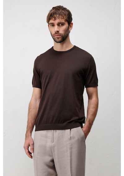 Antioch Comfort Slim Triko T-shirt Kahverengi