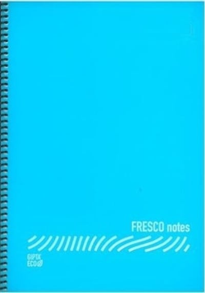 Gıpta Fresco Spiralli Plastik Defter A5 72 Yp Kareli Buz Mavi