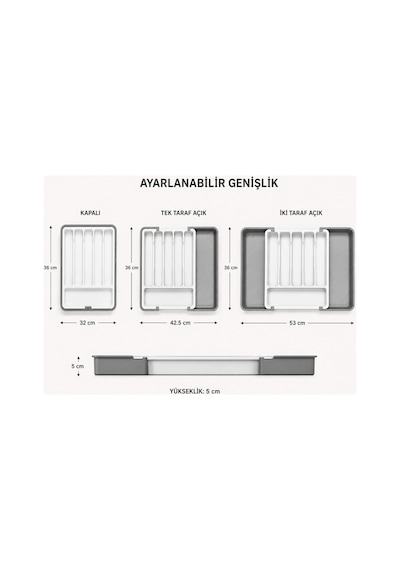 Çift Taraflı Uzayabilir Pratik Çekmece İçi Kaşıklık Organizer Ayarlanabilir Sürgülü Beyaz Renk Kaşıklık Düzenleyici Beyaz Çift Taraflı Uzayabilir Pratik Çekmece İçi Kaşıklık Organizer Ayarlanabilir Sürgülü Beyaz Renk Kaşıklık Düzenleyici Beyaz