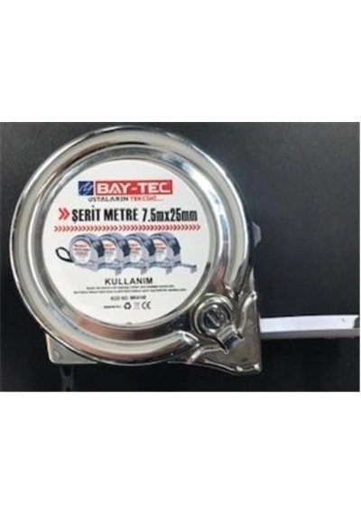 Bay-tec Mk4148 7.5mt 25mm Krom Şerit Metre Kdo