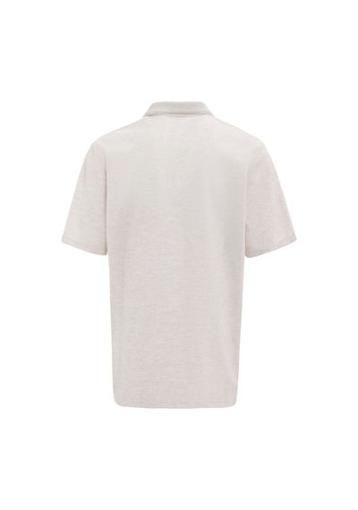Süvari Ekru Regular Armürlü Polo Yaka Tişört-37186 Ekru