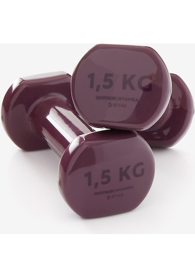 Decathlon Domyos Dambıl - 2 X 1,5 Kg - Fitness Hafif Antrenman / Pilates Mor