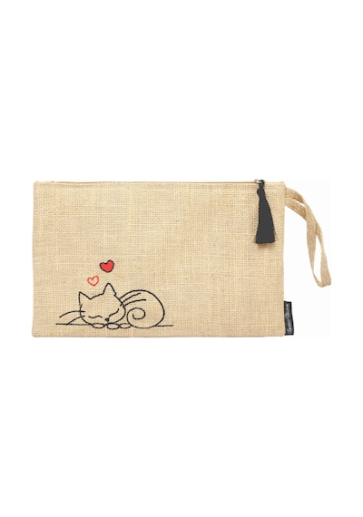 Ju Yaratıcı Tasarım Hasır Kadın Portföy & Clutch Çanta Sevgi