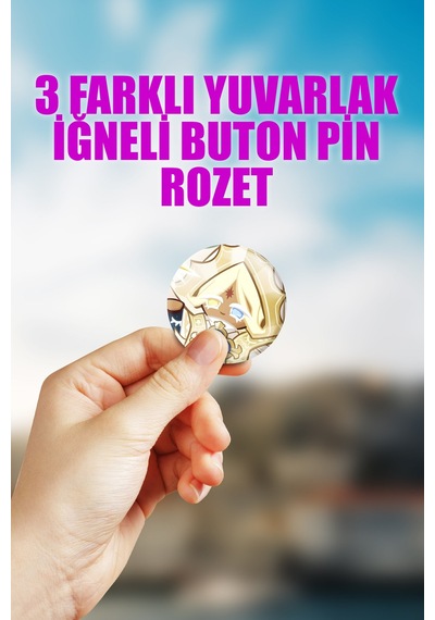 Cookie Pure Vanilla Cookie Çanta Süsü Rozet İğneli Buton Rozet Seti 3 Adet Üçlü