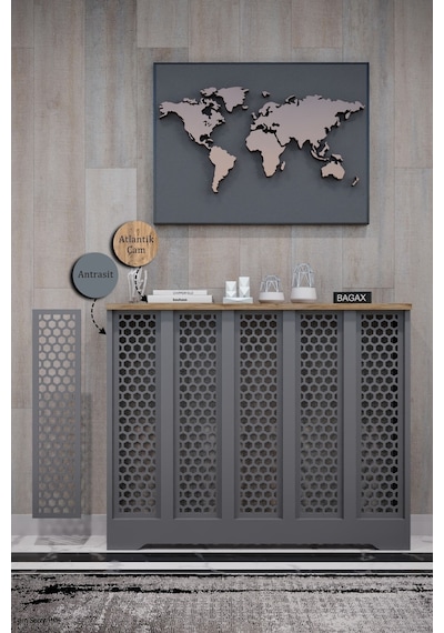 Dekoratif Petek Dolabı Kalorifer Peteği Kapatma Ünitesi Modern Tasarım İç Ölçü 96 Cm Dış Ölçü 100 Cm Petek 96 Antrasit Üstü Çam D6 Dekoratif Petek Dolabı Kalorifer Peteği Kapatma Ünitesi Modern Tasarım İç Ölçü 96 Cm Dış Ölçü 100 Cm Petek 96 Antrasit Üstü Çam D6