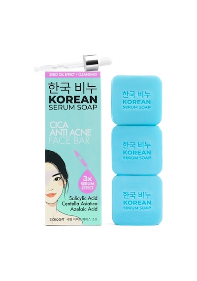 Green Label Korean Cıca Antı-acne Face Bar Akne Yüz Sabunu 3 60gr Çiçek - Meyve