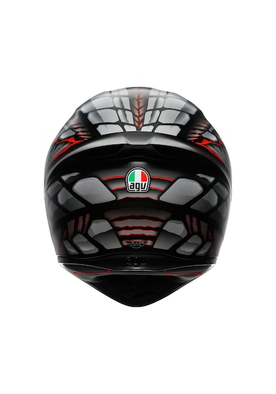 Agv K1 S E2206 Lyzard Matt Black Grey Red Configuration-Gold Vizör Kask Çok Renkli