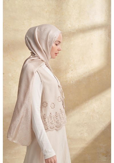 Armanda Jose Jakar Ethnic Desen Şal- 3303 Bej