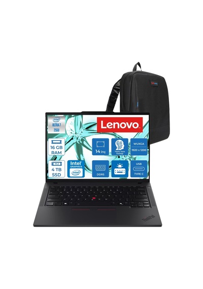 Lenovo ThinkPad T14 Gen 6 21QC00CKTXF05 Ultra 7 255U 16 GB 4 TB SSD 14" Free Dos Dizüstü Bilgisayar + Zetta Çanta