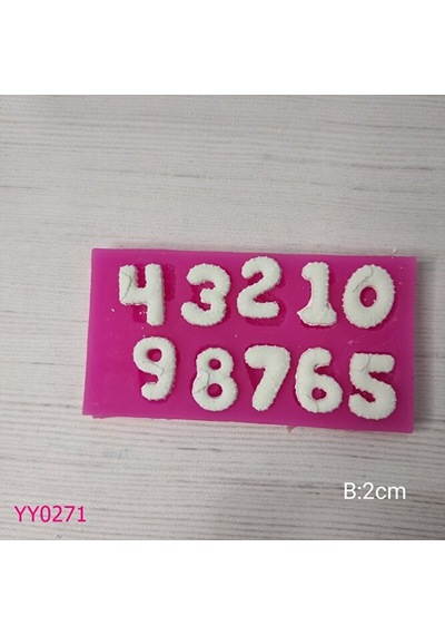 Yy0271 Yamalı Rakam Silikon Kalıp
