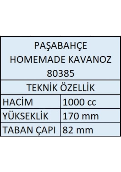 80385 Homemade Metal Kapaklı Kavanoz 1000 Cc - 4 Adet Beyaz