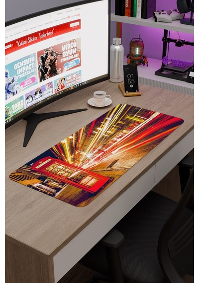 London Londra İngiltere 2 V3 70x30 Xl Gaming Kauçuk Kaymaz Taban Mouse Pad Fare Altlığı