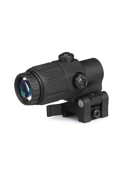 Magnifier 5x Yakınlaştırmalı Dürbün - 22mm Ray Uyumlu, Katlanır Yaylı Ayaklı Siyah