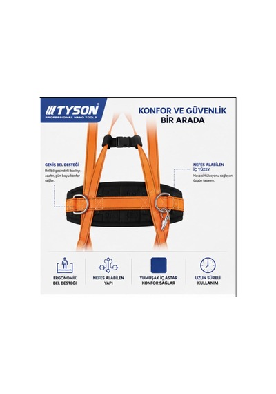 Tyson Tam Vücut Emniyet Kemeri Bel Destekli