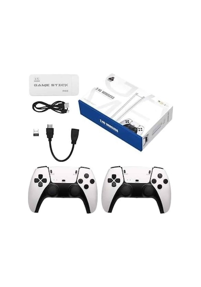 4k - 139 - Hd Görüntü Kaliteli Retro Game Stick 20000 Oyunlu Çift Kollu Beyaz - Dpmıx-hb - Game Stick