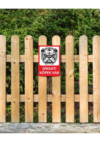 Glassify 3 Lü Dekoratif Köpek Var Uyarı Levhası Seti 25 X 35
