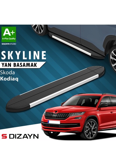 S-dizayn Skoda Kodiaq Skyline Aluminyum Yan Basamak 193 Cm 2017-2023 A+ Kalite