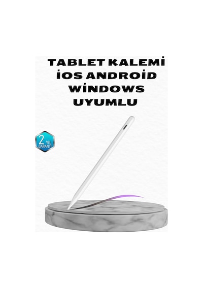Mey İthalat Manyetik Dokunmatik Kalem Bluetooth Gerektirmeyen, Type-c Şarjlı, İpad Ve Android Uyumlu Hassas Sty Diğer