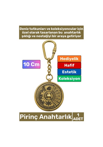 Anahtarlık Pirinç Denizci Temalı Marin Sevgili Babalar Öğretmenler Günü Dekoratif Hediyelik Koleksi