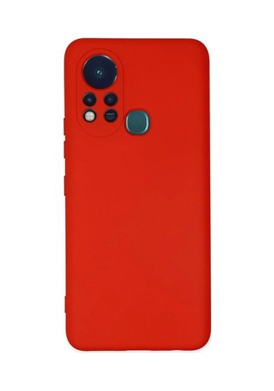 İnfinix Hot 11s Uyumlu Kılıf Nano İçi Kadife Silikon - Kırmızı