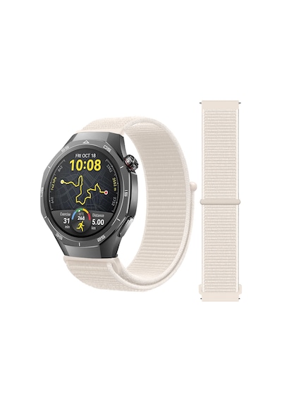 Huawei Watch Gt5 Pro 46mm İle Uyumlu Ayarlanabilir Cırt Cırtlı Yumuşak Spor Kumaş Örgü Kordon