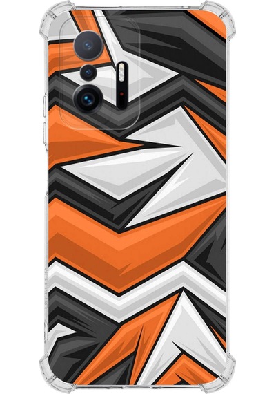 Xiaomi Mi 11t Uyumlu Köşe Korumalı Grafiti Tasarımlı Şeffaf Silikon Kılıf Şeffaf