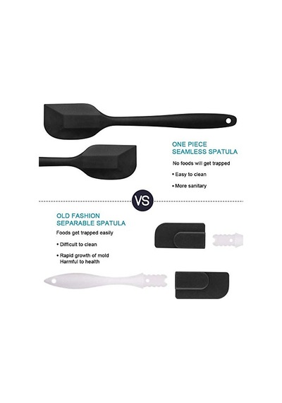 Silikon Mutfak Yardımcısı, 6 Adet Silikon Spatula, Çorba Kaşığı, Fırın Fırçası, Spatula, Isıya Dayanıkl Çok Renkli