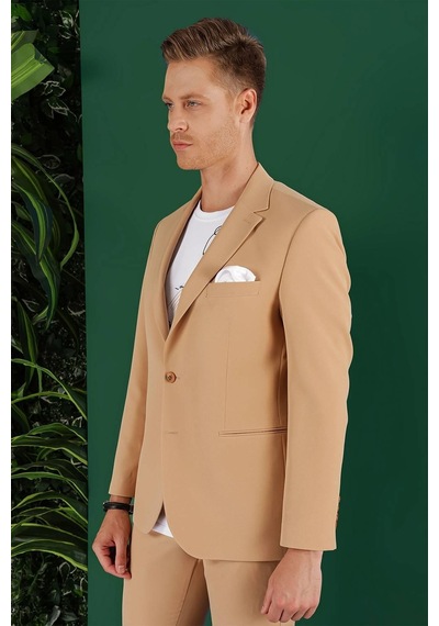 Efor C 645 Slim Fit Camel Spor Ceket CAMEL Efor C 645 Slim Fit Camel Spor Ceket CAMEL