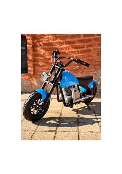 36v 180w Chopper Akülü Motor Elden Gazlı Dumanlı Şişme Lastikli Lityum Pilli Mavi