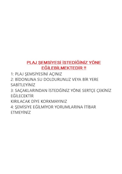 Hsmarket 2 Mt Kalın Gabardin Kumaş Eğilebilir Plaj Şemsiyesi Kılıf + Bidon