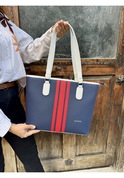 Just Polo Kadın Yeni Sezon Büyük Boy 3 Bölmeli Lüks El Ve Omuz Çantası Shoulder Bag Beyaz - Lacivert - Kırmızı 90279381