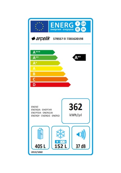 Arçelik 578557 EI 557 L No Frost Buzdolabı