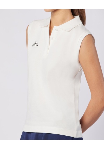 Kappa Tennis Wws Slim Tur Kadın Beyaz Regular Polo Yaka Tişört